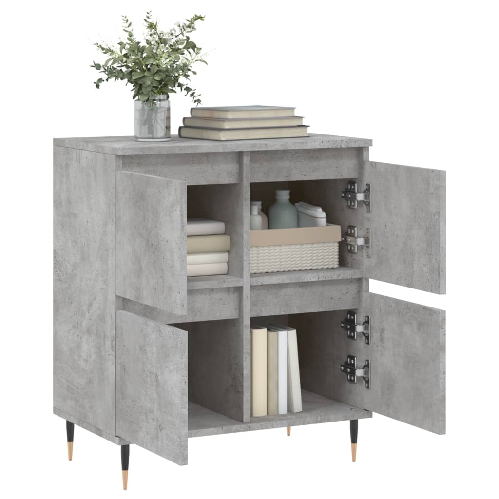 Credenza Grigio Cemento 60x35x70 cm in Legno Multistrato 831208