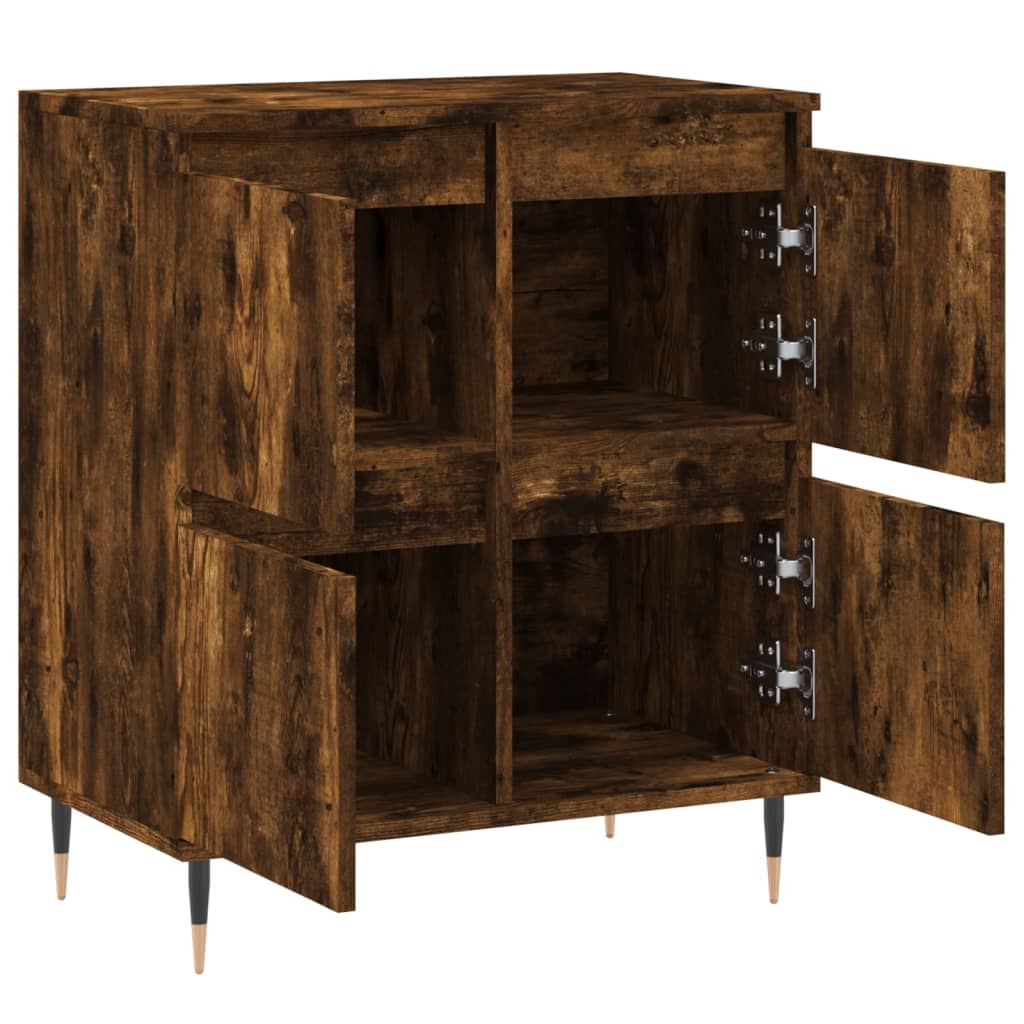Credenza Rovere Fumo 60x35x70 cm in Legno Multistrato 831209