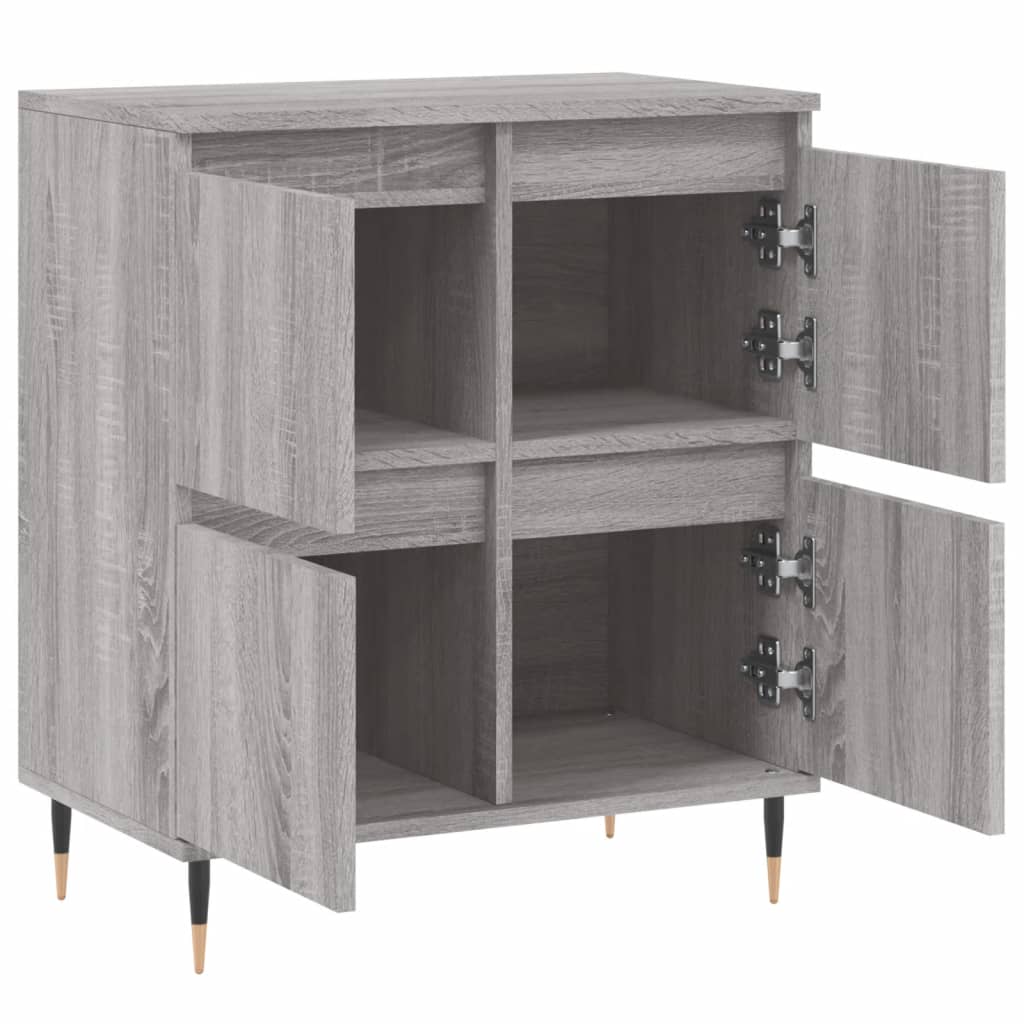 Credenza-Buffet-Armadio da cucina Grigio Sonoma 60x35x70 cm in Legno Multistrato 648268