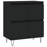 Credenza Nero 60x35x70 cm in Legno Multistrato 831213