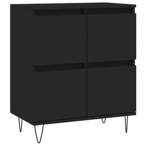 Credenza Nero 60x35x70 cm in Legno Multistrato 831213