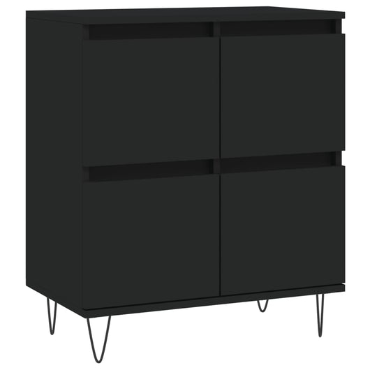 Credenza Nero 60x35x70 cm in Legno Multistrato 831213
