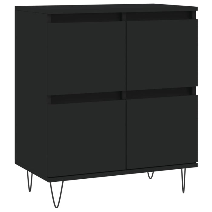 Credenza Nero 60x35x70 cm in Legno Multistrato 831213