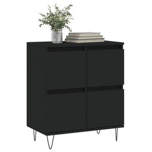 Credenza Nero 60x35x70 cm in Legno Multistrato 831213