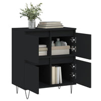 Credenza Nero 60x35x70 cm in Legno Multistrato 831213