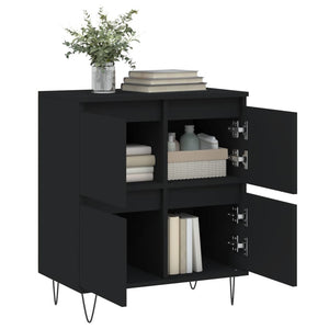 Credenza Nero 60x35x70 cm in Legno Multistrato 831213