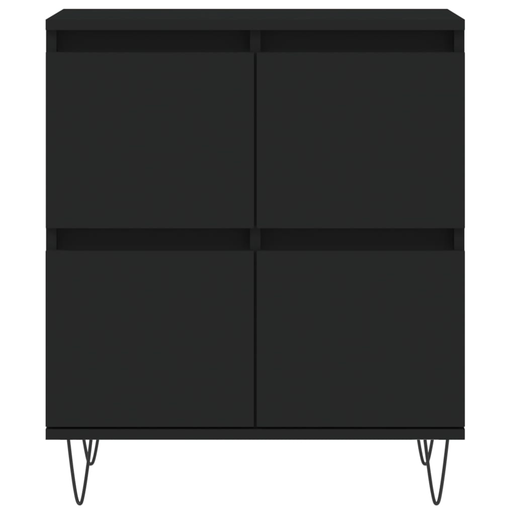 Credenza Nero 60x35x70 cm in Legno Multistrato 831213
