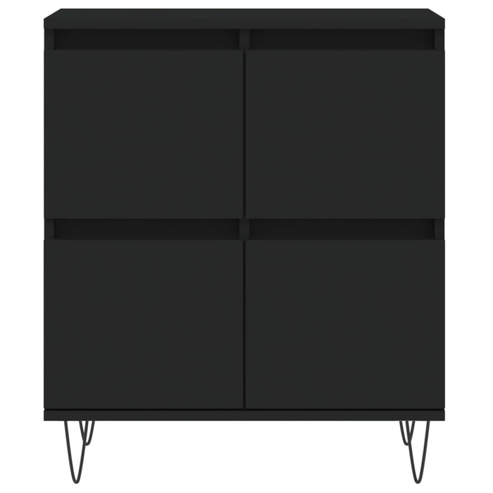 Credenza Nero 60x35x70 cm in Legno Multistrato 831213