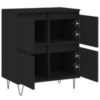 Credenza Nero 60x35x70 cm in Legno Multistrato 831213