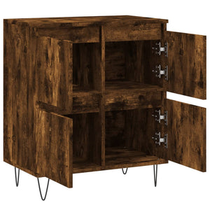 Credenza Rovere Fumo 60x35x70 cm in Legno Multistrato 831217