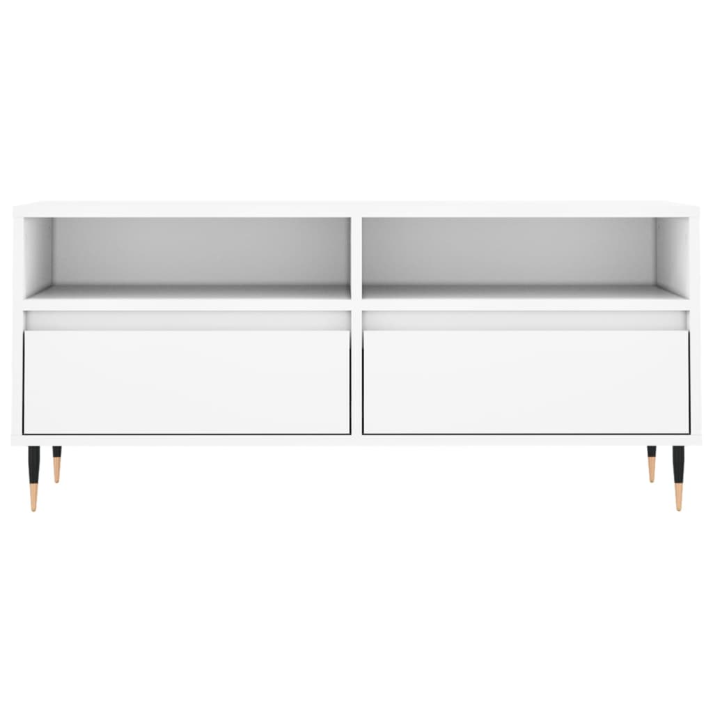 Mobile Porta TV-Mobile per TV-Credenza TV Bianco 100x34,5x44,5 cm in Legno Multistrato 724163