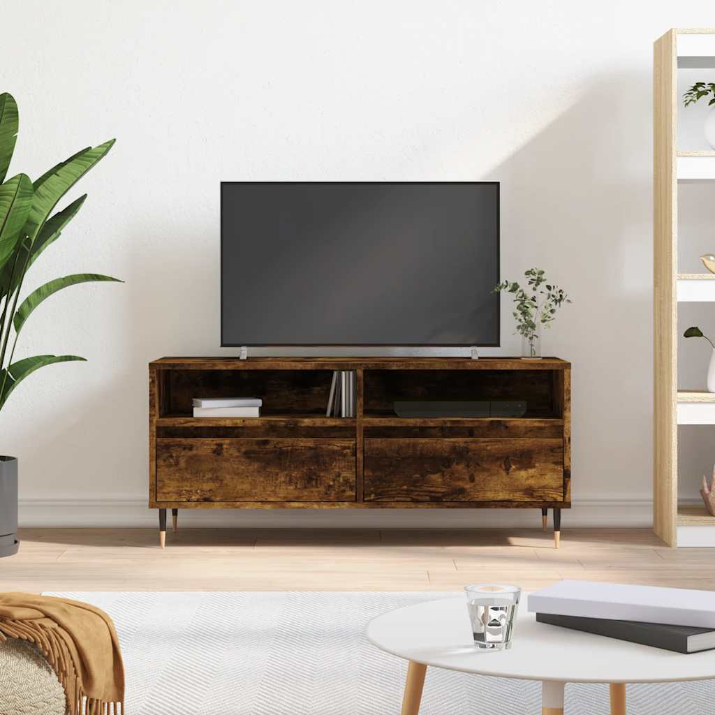 Mobile TV-Credenza per TV-Console TV Rovere Fumo 100x34,5x44,5 cm in Legno Multistrato 688294