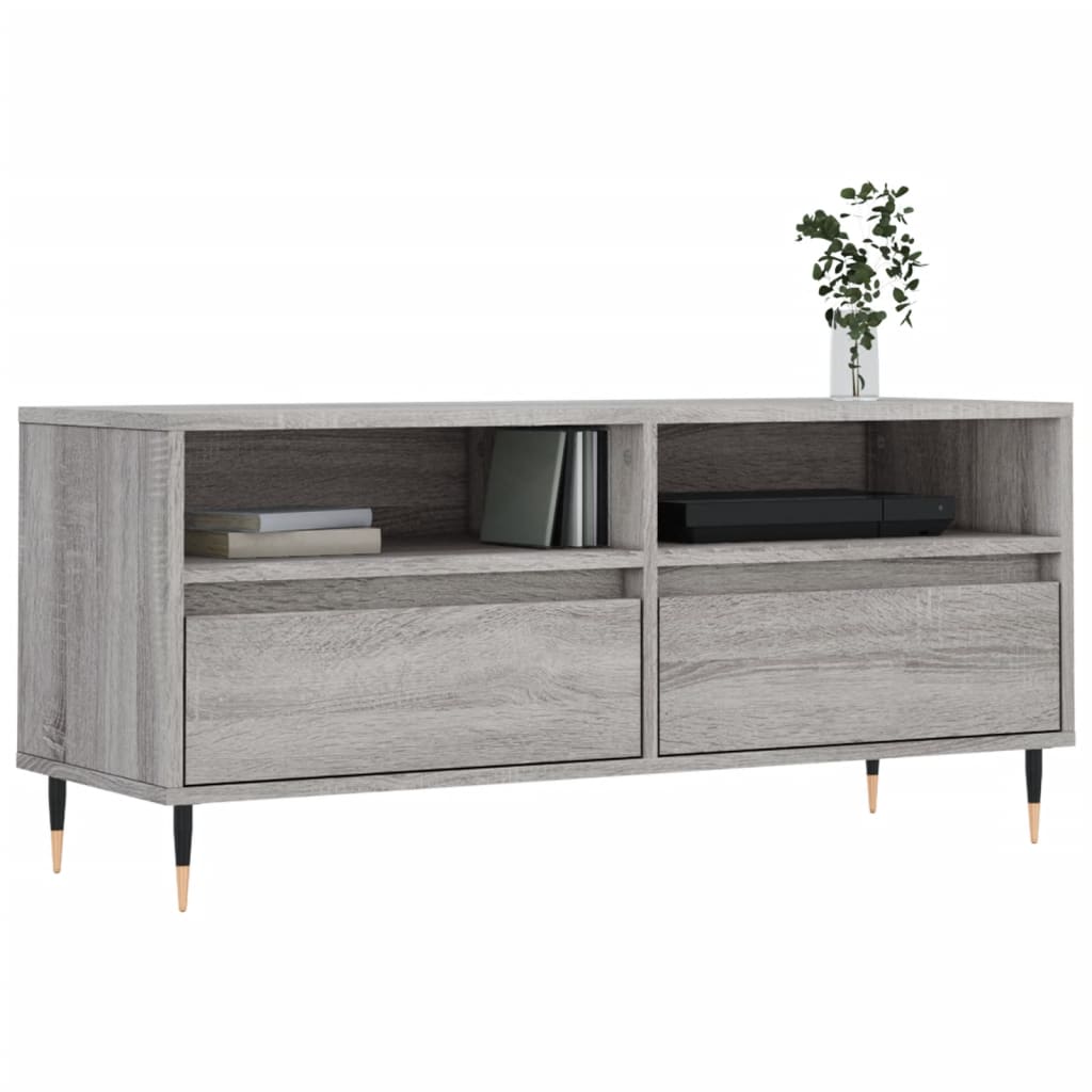 Mobile Porta TV Grigio Sonoma 100x34,5x44,5cm Legno Multistrato 831234