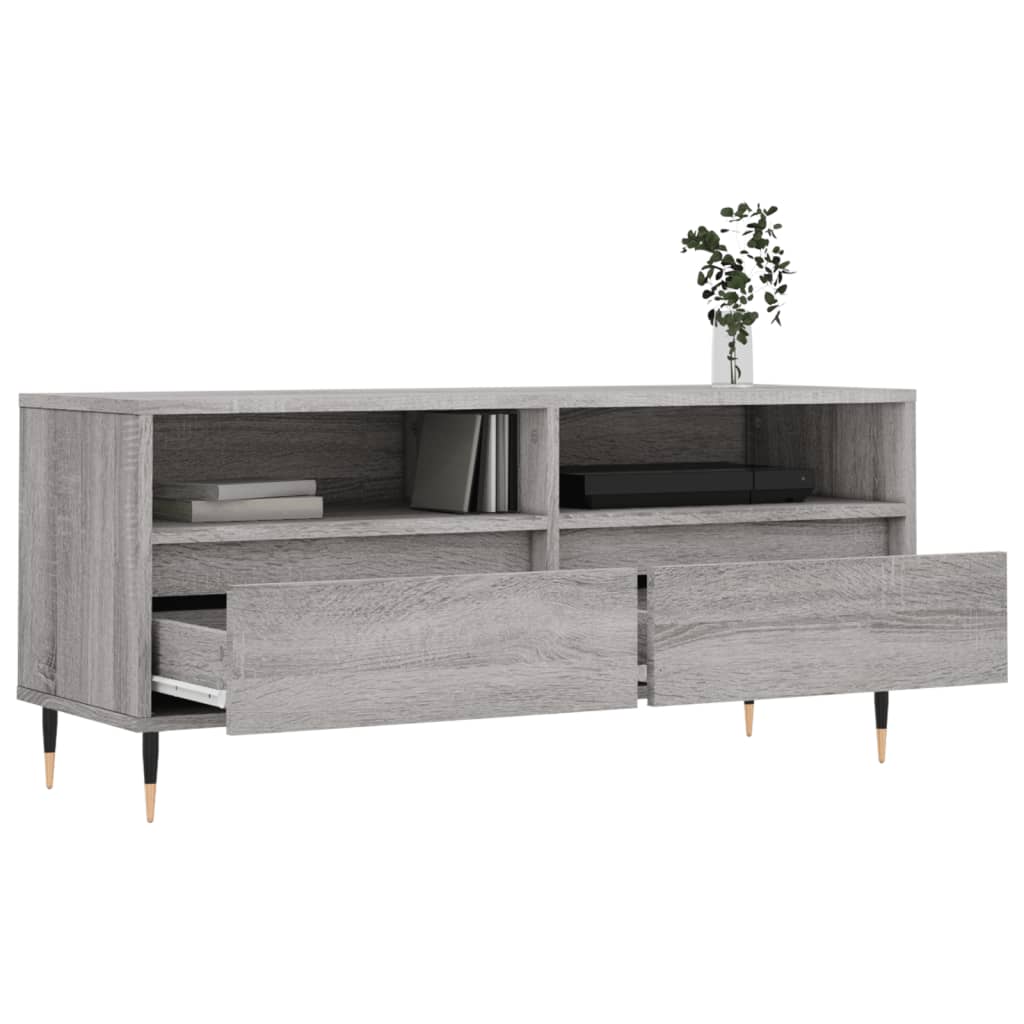 Mobile Porta TV Grigio Sonoma 100x34,5x44,5cm Legno Multistrato 831234