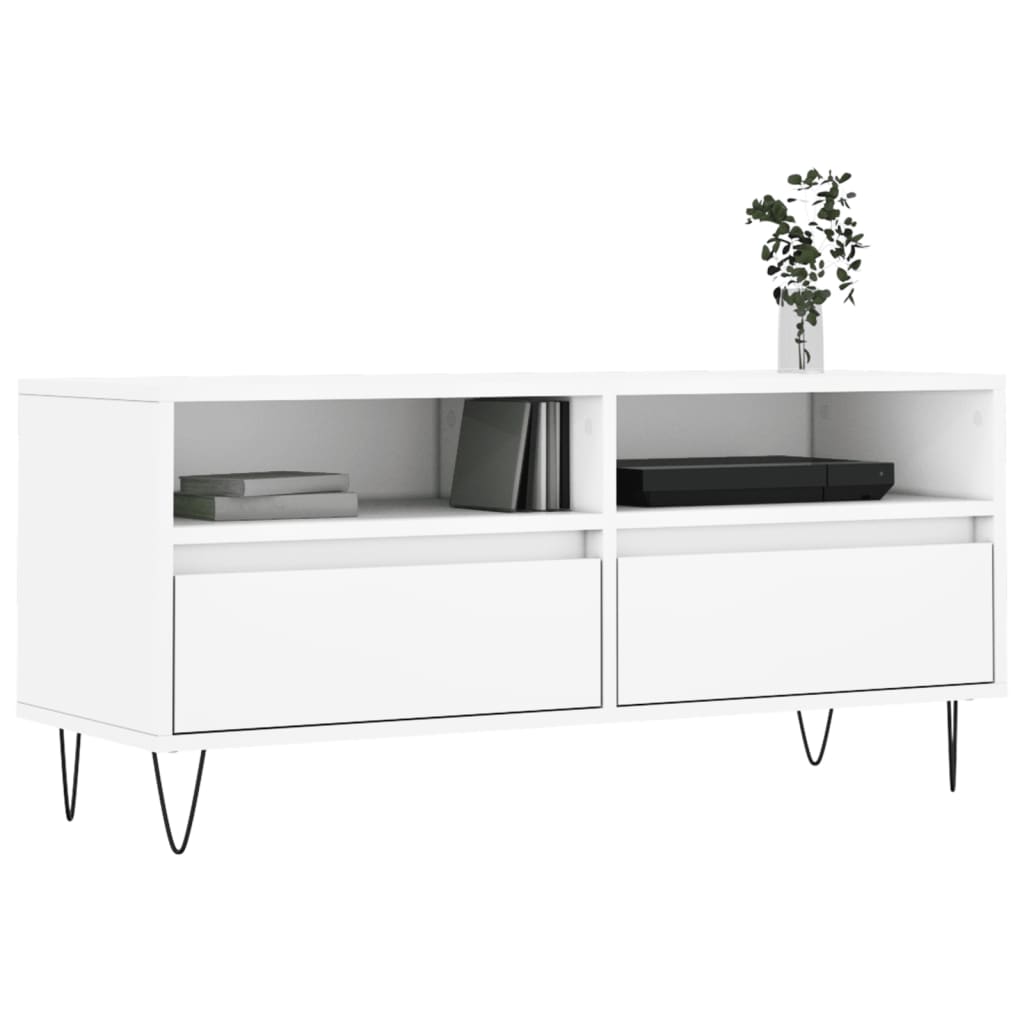 Mobile Porta TV Bianco 100x34,5x44,5 cm in Legno Multistratocod mxl 103467