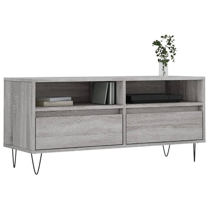 Mobile Porta TV Grigio Sonoma 100x34,5x44,5cm Legno Multistratocod mxl 80985