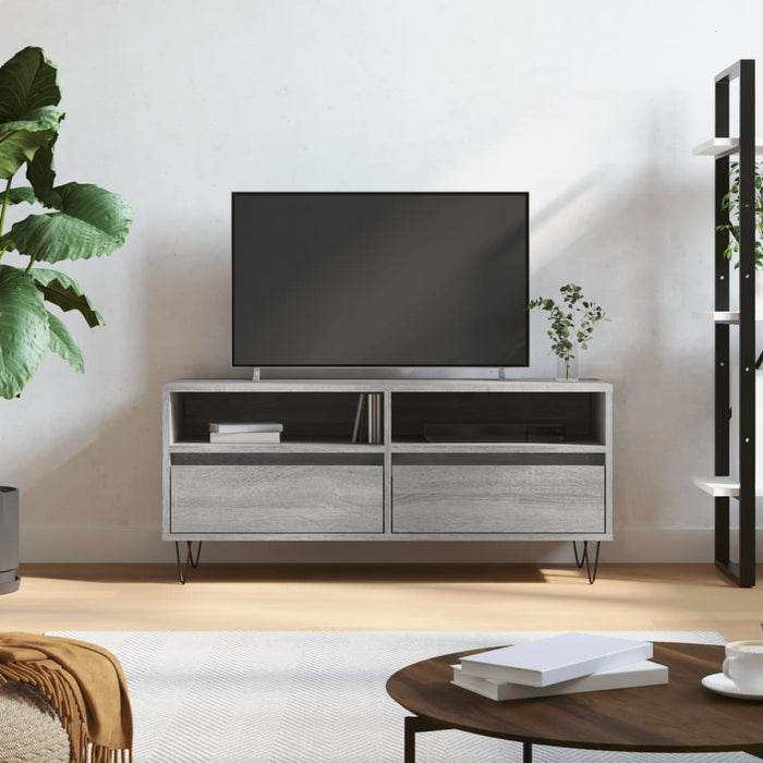 Mobile Porta TV Grigio Sonoma 100x34,5x44,5cm Legno Multistratocod mxl 80985