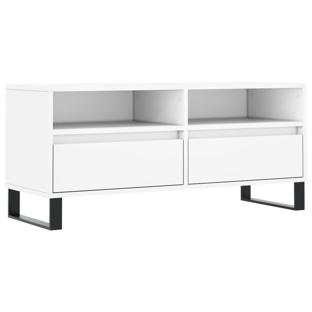 Mobile Porta TV-Mobile per TV-Credenza TV Bianco 100x34,5x44,5 cm in Legno Multistrato 624020