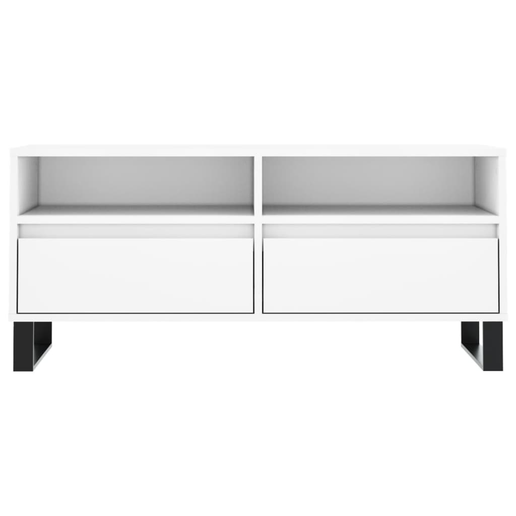Mobile Porta TV-Mobile per TV-Credenza TV Bianco 100x34,5x44,5 cm in Legno Multistrato 624020