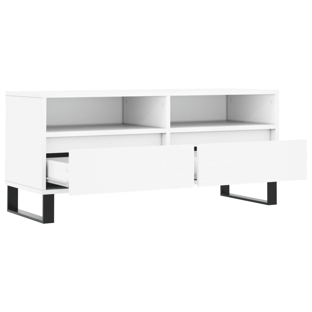 Mobile Porta TV-Mobile per TV-Credenza TV Bianco 100x34,5x44,5 cm in Legno Multistrato 624020