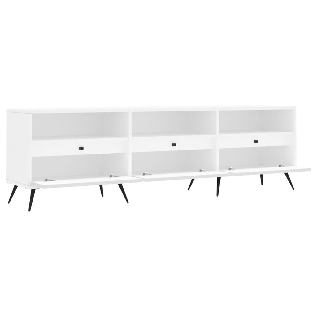 Mobile Porta TV-Mobile per TV-Credenza TV Bianco 150x30x44,5 cm in Legno Multistrato 736341