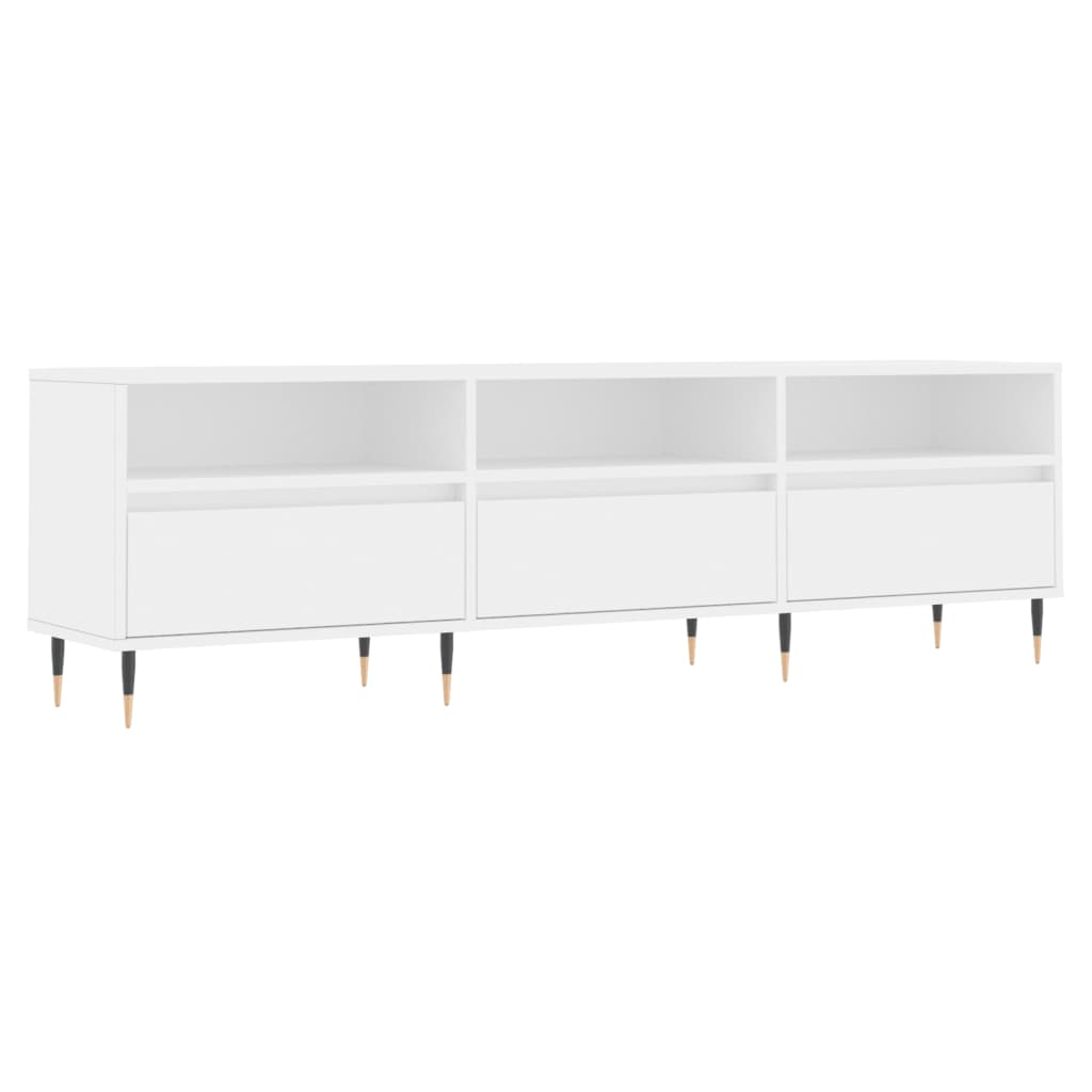 Mobile Porta TV-Mobile per TV-Credenza TV Bianco 150x30x44,5 cm in Legno Multistrato 164082