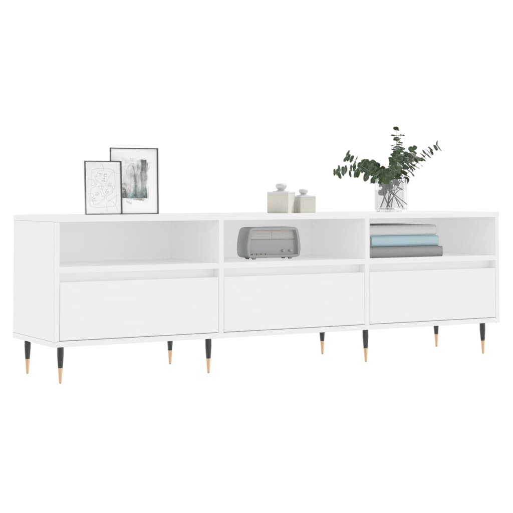 Mobile Porta TV-Mobile per TV-Credenza TV Bianco 150x30x44,5 cm in Legno Multistrato 164082