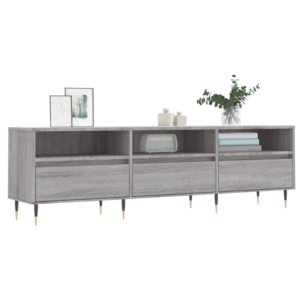 Mobile Porta TV Grigio Sonoma 150x30x44,5 cm Legno Multistrato 831266