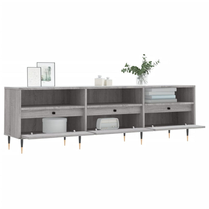 Mobile Porta TV Grigio Sonoma 150x30x44,5 cm Legno Multistrato 831266