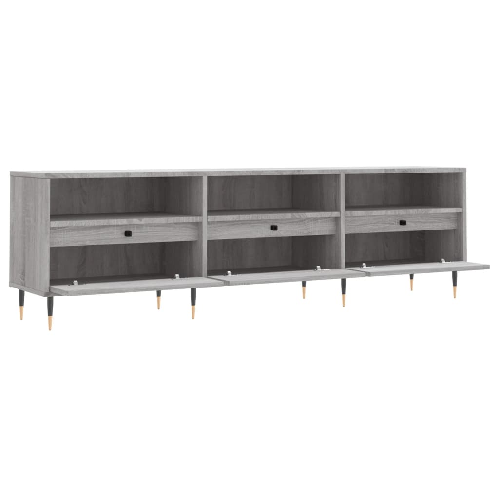 Mobile Porta TV Grigio Sonoma 150x30x44,5 cm Legno Multistrato 831266