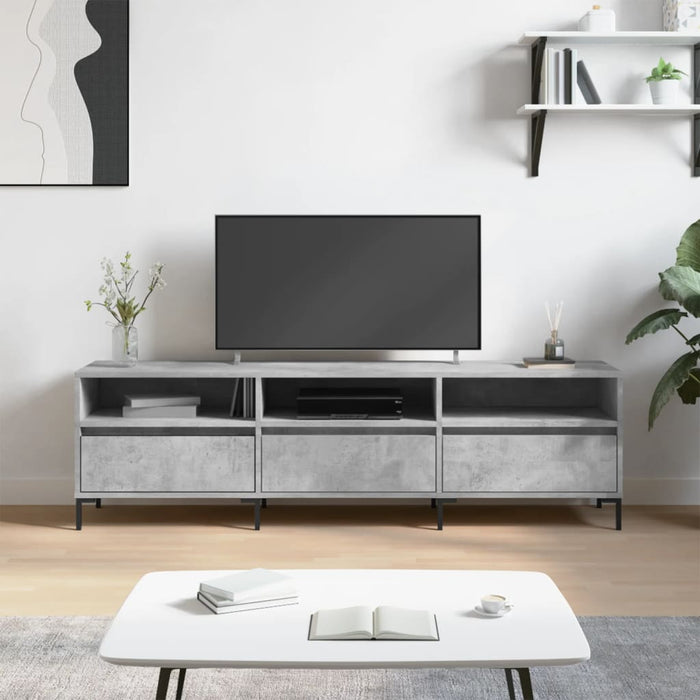 Mobile TV-Credenza TV-Console TV Grigio Cemento 150x30x44,5 cm Legno Multistrato 684451