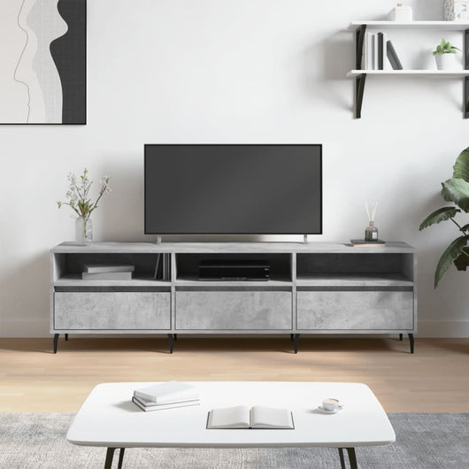 Mobile TV-Credenza TV-Console TV Grigio Cemento 150x30x44,5 cm Legno Multistrato 468542
