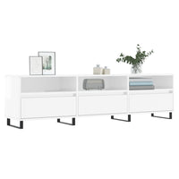 Mobile Porta TV Bianco Lucido 150x30x44,5 cm Legno Multistrato 831302