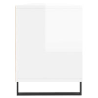 Mobile Porta TV Bianco Lucido 150x30x44,5 cm Legno Multistrato 831302