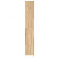 Armadietto da Bagno Rovere Sonoma 30x30x190cm Legno Multistrato 831527