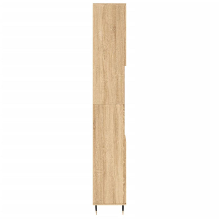 Armadietto da Bagno Rovere Sonoma 30x30x190cm Legno Multistrato 831527