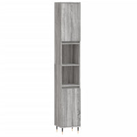 Armadietto Bagno Grigio Sonoma 30x30x190cm in Legno Multistratocod mxl 104900