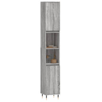 Armadietto Bagno Grigio Sonoma 30x30x190cm in Legno Multistratocod mxl 104900