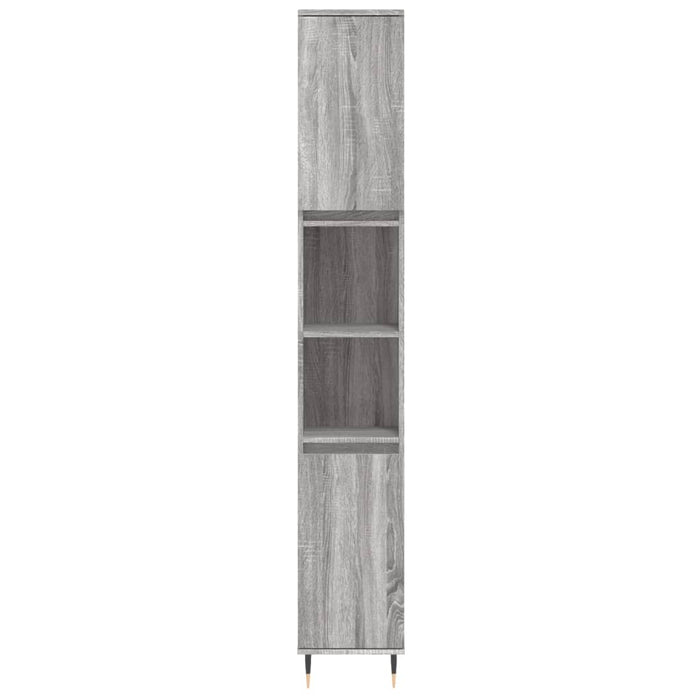 Armadietto Bagno Grigio Sonoma 30x30x190cm in Legno Multistrato 831530
