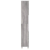 Armadietto Bagno Grigio Sonoma 30x30x190cm in Legno Multistrato 831530