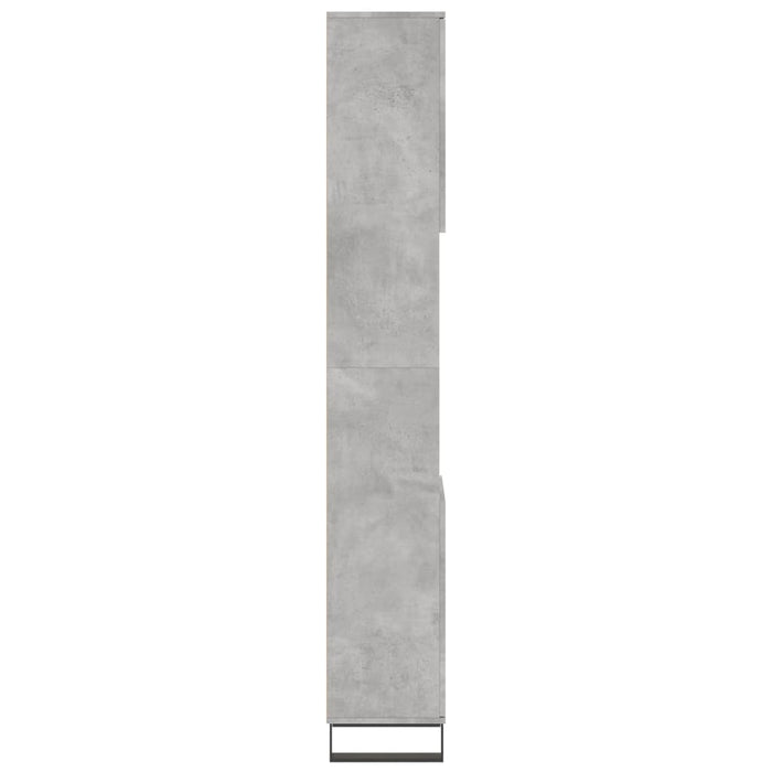 Armadietto Bagno Grigio Cemento 30x30x190 cm Legno Multistrato 831544