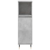 Armadietto Bagno Grigio Cemento 30x30x100 cm Legno Multistrato 831552