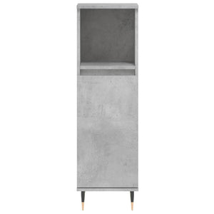 Armadietto Bagno Grigio Cemento 30x30x100 cm Legno Multistrato 831552