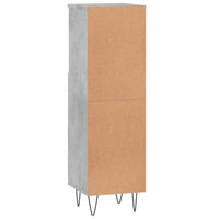 Armadietto Bagno Grigio Cemento 30x30x100 cm Legno Multistrato 831560