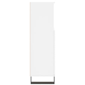 Armadietto da Bagno Bianco 30x30x100 cm in Legno Multistrato 831564