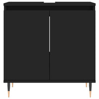 Mobile da Bagno Nero 58x33x60 cm in Legno Multistrato 831573