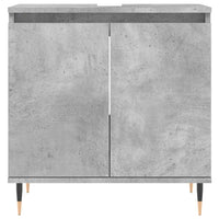 Armadietto da Bagno Grigio Cemento 58x33x60cm Legno Multistrato 831576