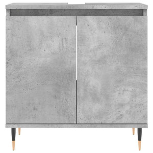Armadietto da Bagno Grigio Cemento 58x33x60cm Legno Multistrato 831576