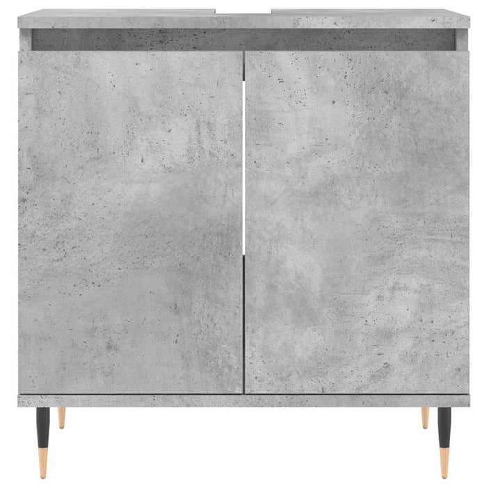 Armadietto da Bagno Grigio Cemento 58x33x60cm Legno Multistrato 831576