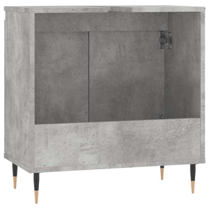 Armadietto da Bagno Grigio Cemento 58x33x60cm Legno Multistrato 831576